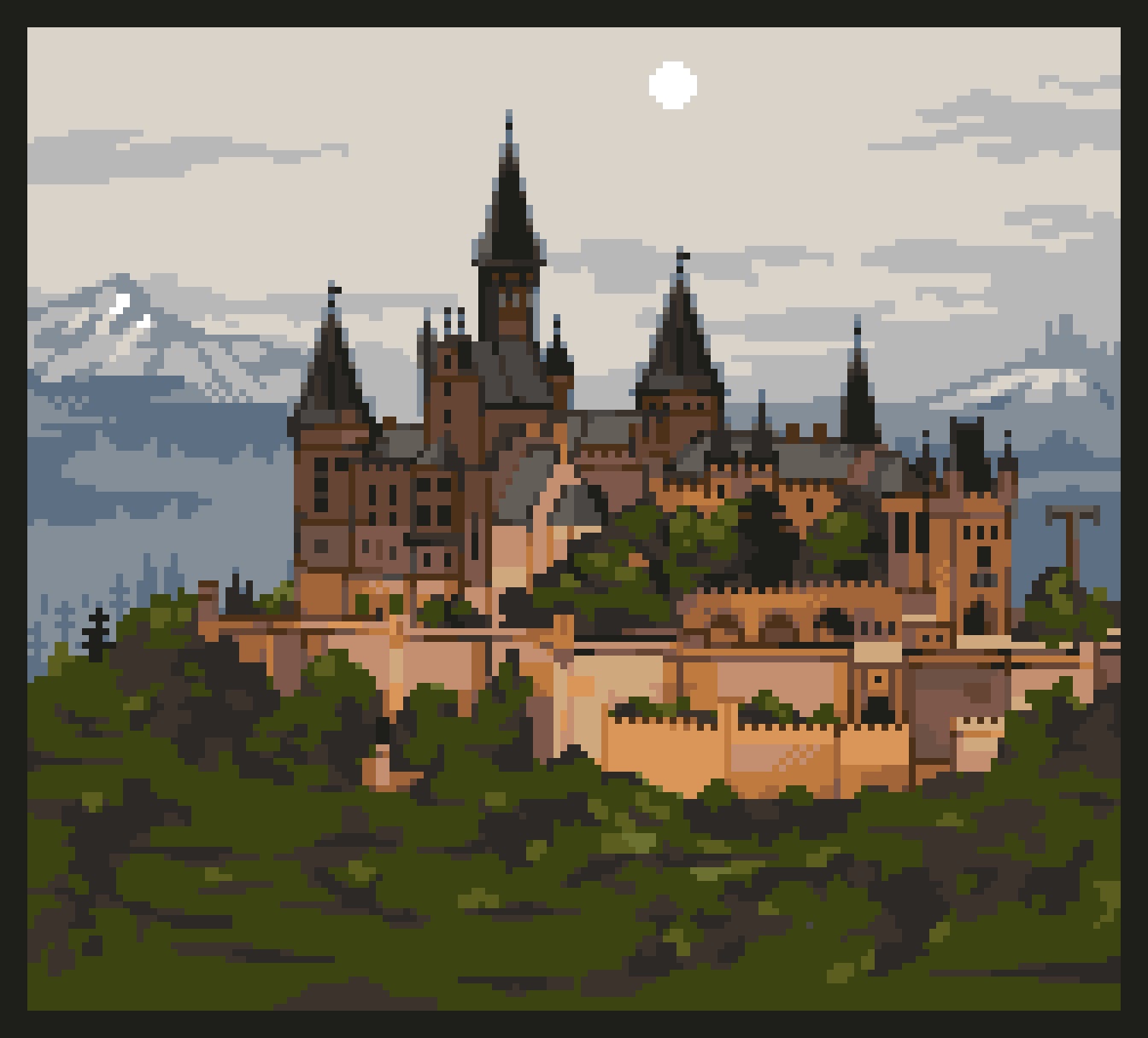 Pixel Castle inspire in Bavarian castles