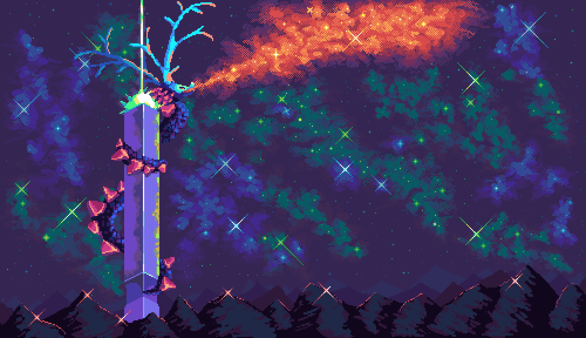 Giant space worm eating an evil corp headquarter