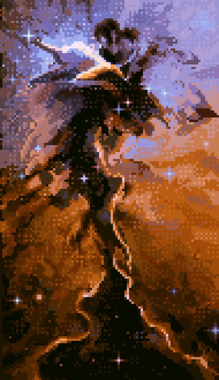 A nebula in the shape of a supreme being