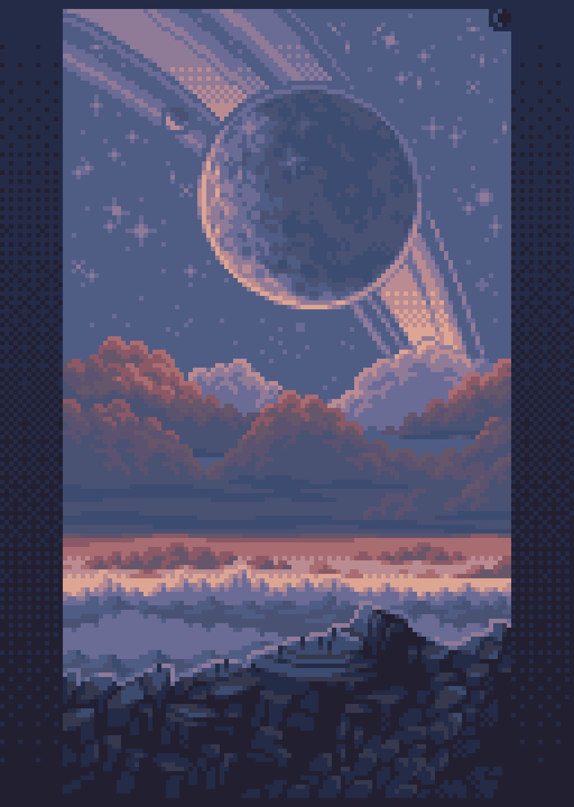 View of the horizon in another planet